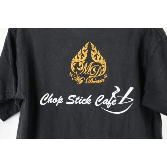 Vintage Streetwear Mens Medium Faded Hanuman Transform Thailand T-Shirt Black - Picture 12 of 12